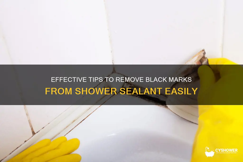 how to get black marks off shower sealant