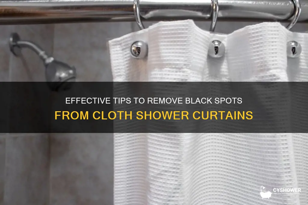 how to get black spots off cloth shower curtain