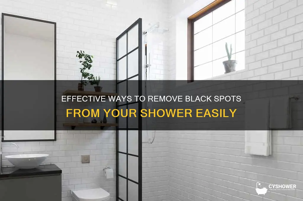 how to get black spots out of shower