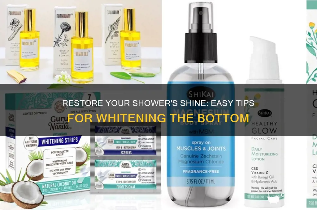 how to get bottom of shower white again