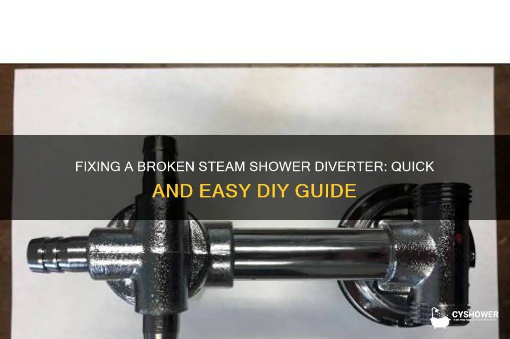 how to get broken steam out of shower deverter