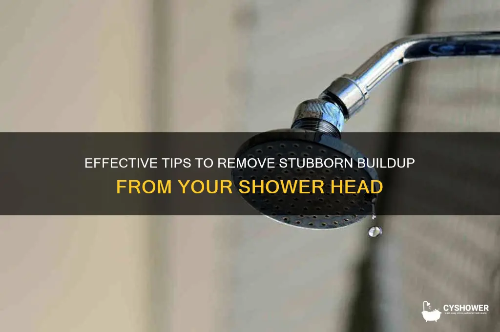 how to get build up off shower head
