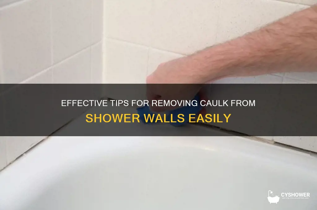 how to get caulk off shower walls