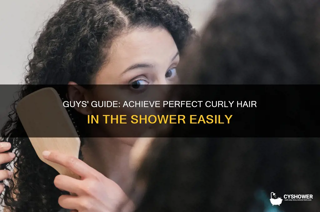 how to get curly hair in the shower for guys