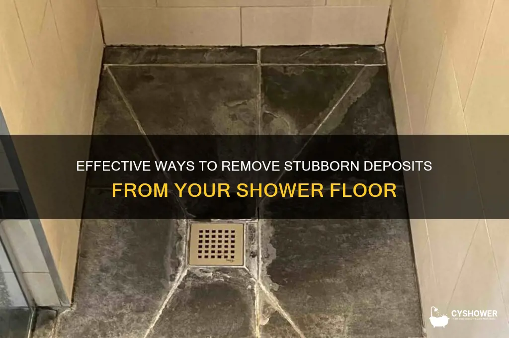 how to get deposits off shower floor