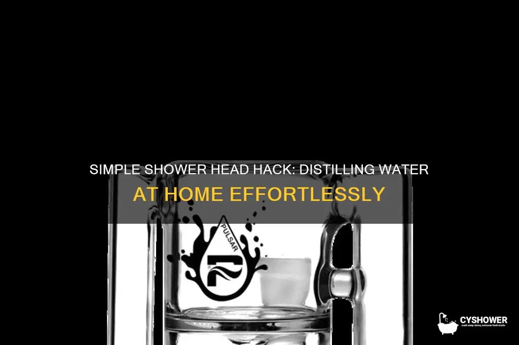 how to get distilled water from shower head