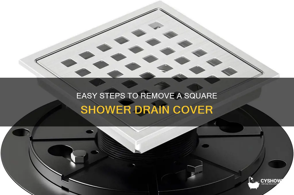 how to get drain cover out of shower square