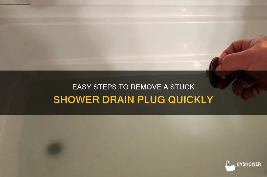 how to get drain plug out of shower