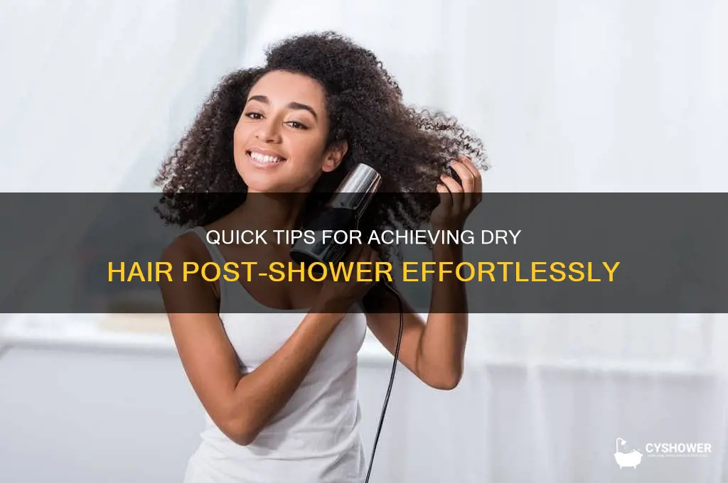how to get dry hair after shower