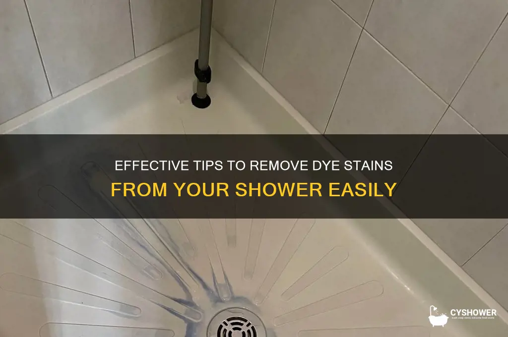 how to get dye off shower