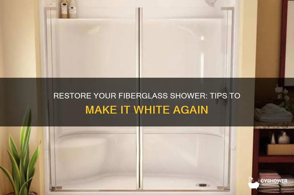how to get fiberglass shower white again