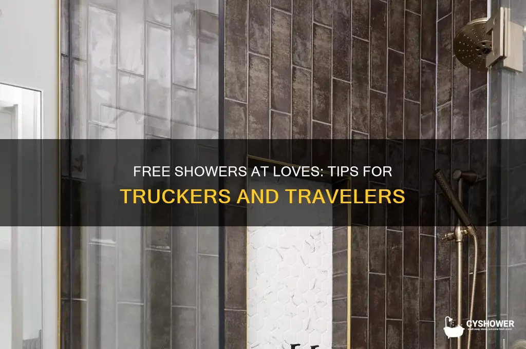 how to get free shower at loves