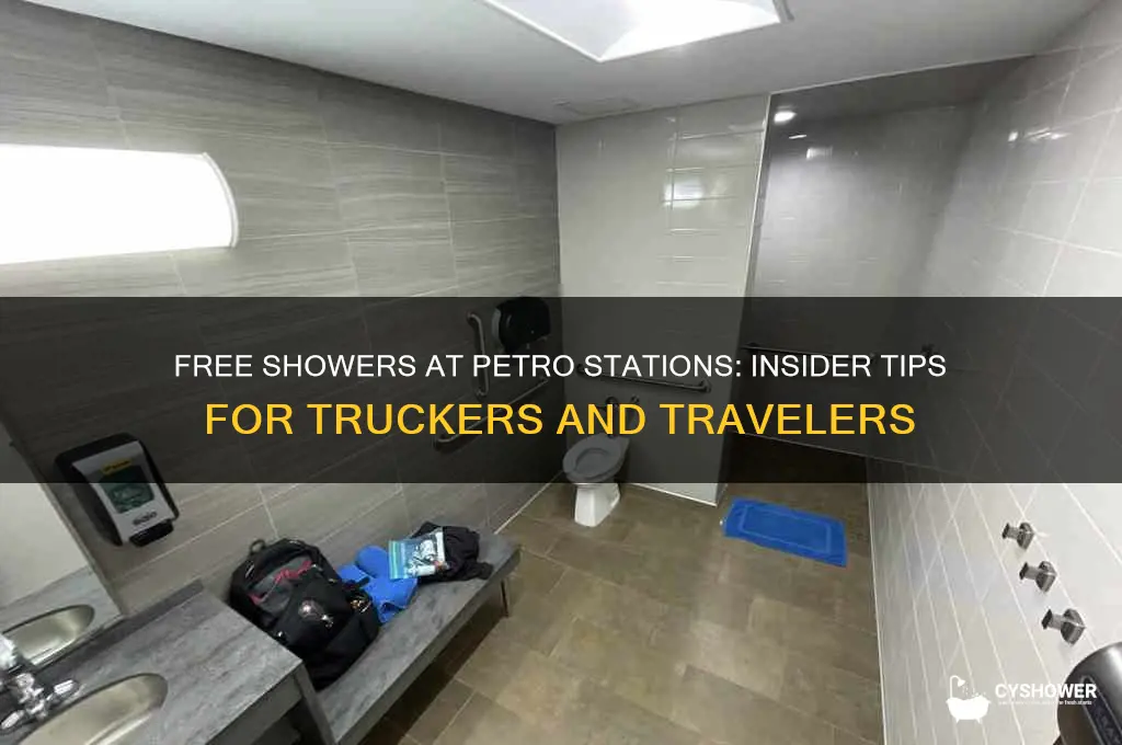 how to get free shower at petro