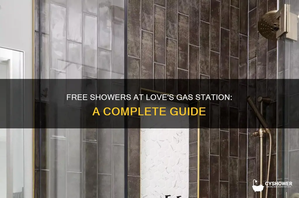 how to get free shower on loves gas station
