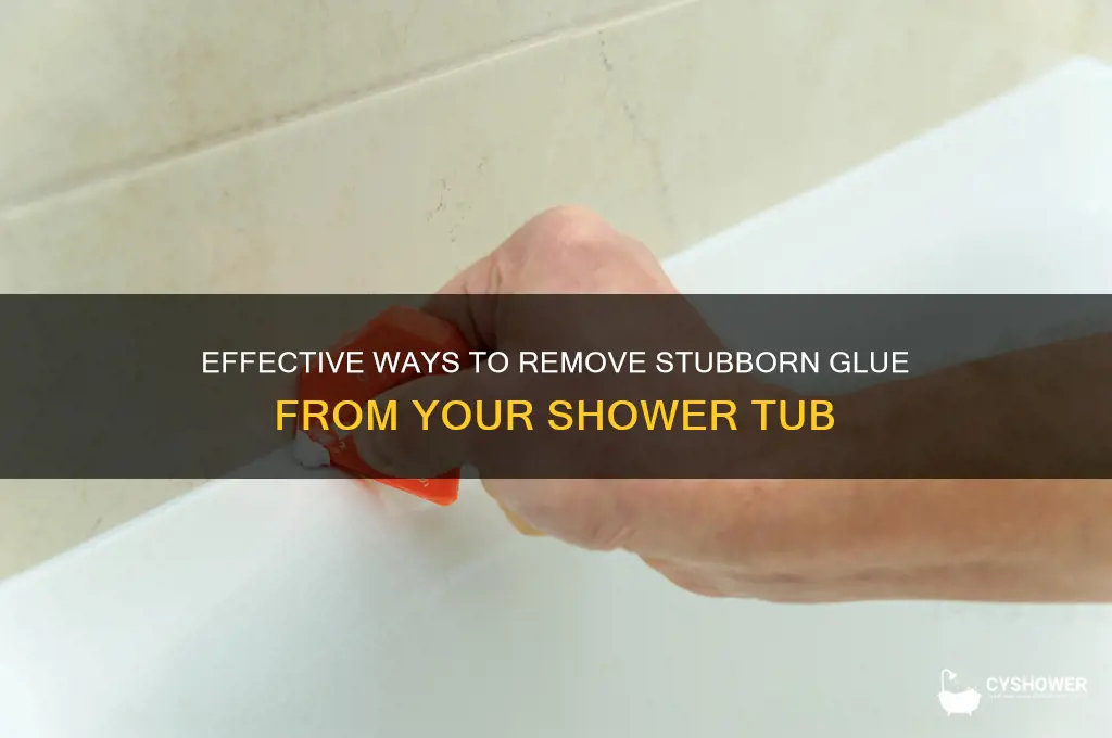 how to get glue off tub from old shower door