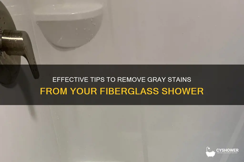 how to get gray stains off a fiberglass shower