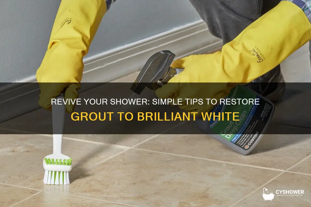 how to get grout white again in shower
