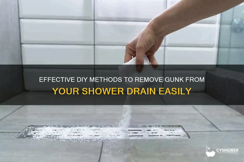 how to get gunk out of shower drain