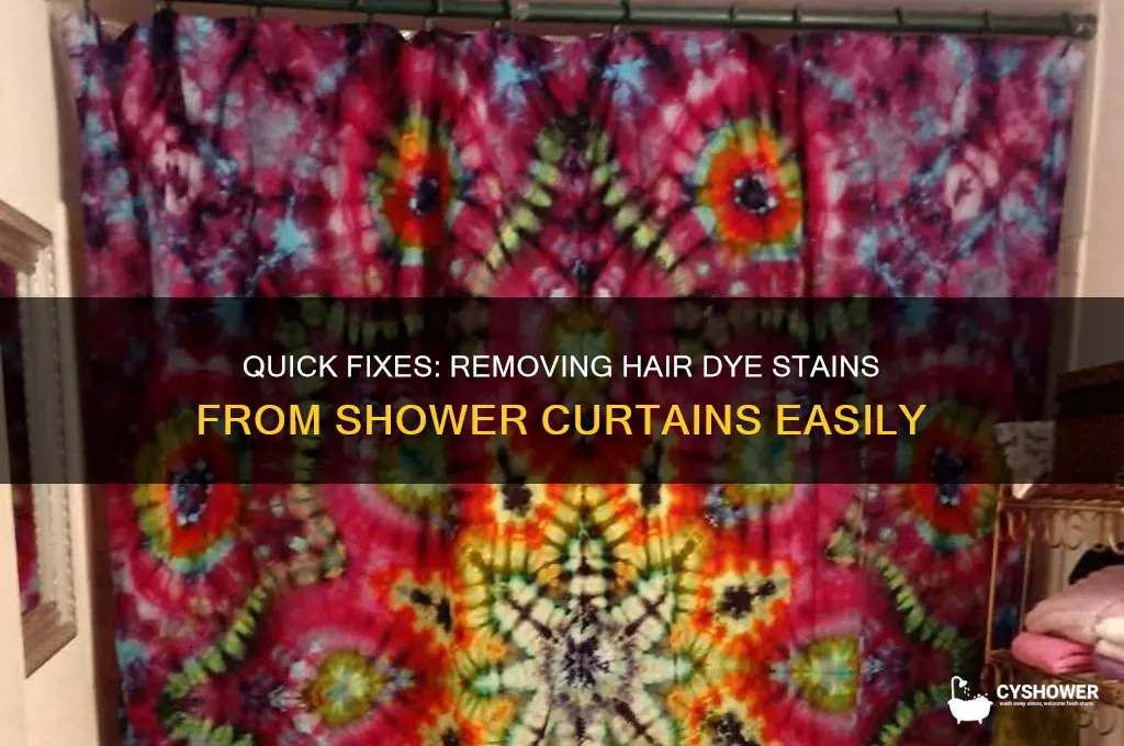 how to get hair dye off a shower curtain