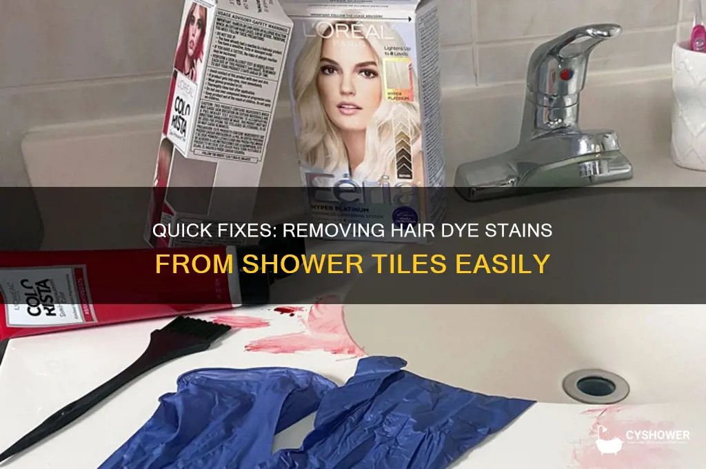 how to get hair dye off of shower tile