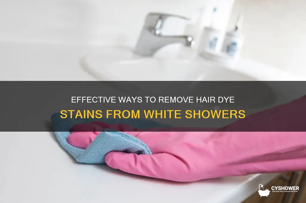 how to get hair dye stain out of white shower