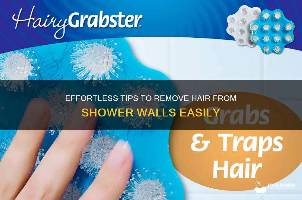 how to get hair off shower walls