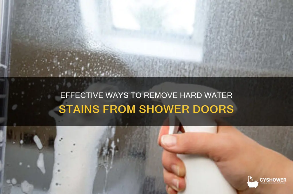 how to get hard water deposits off shower doors