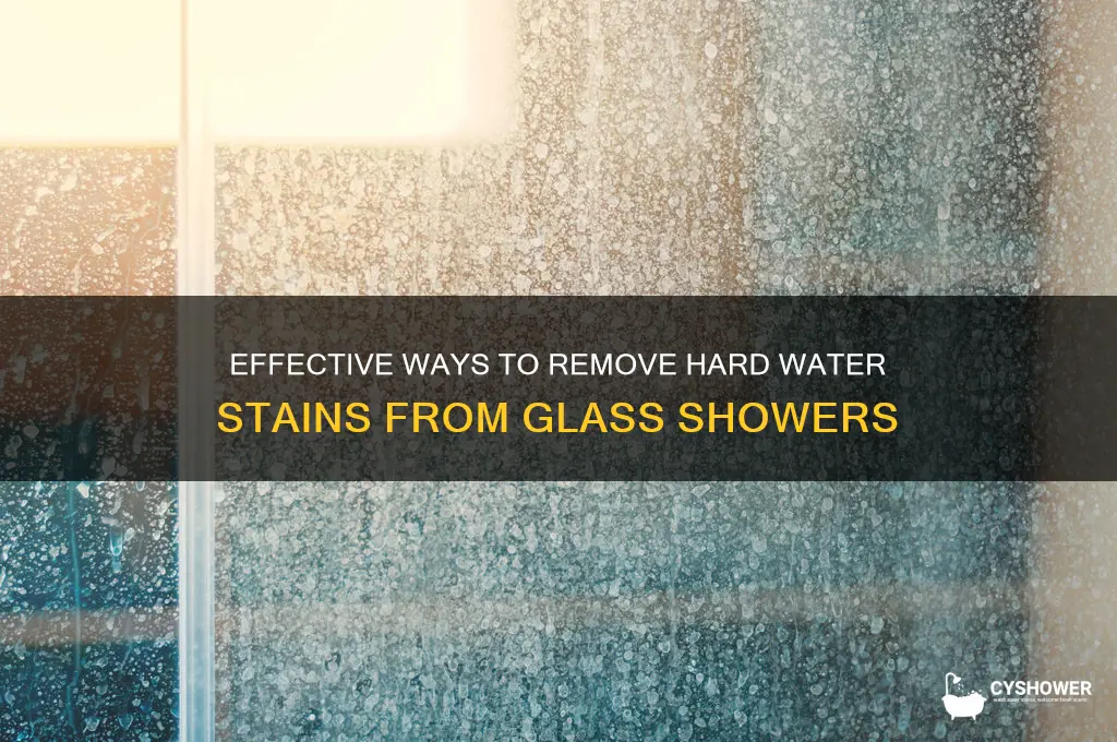 how to get hard water off glass shower