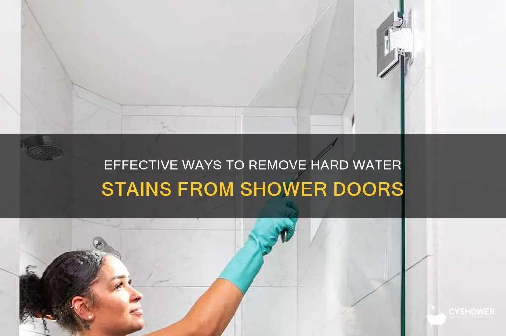 how to get hard water off of shower doors