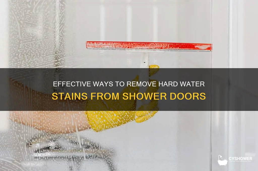 how to get hard water stain off shower door