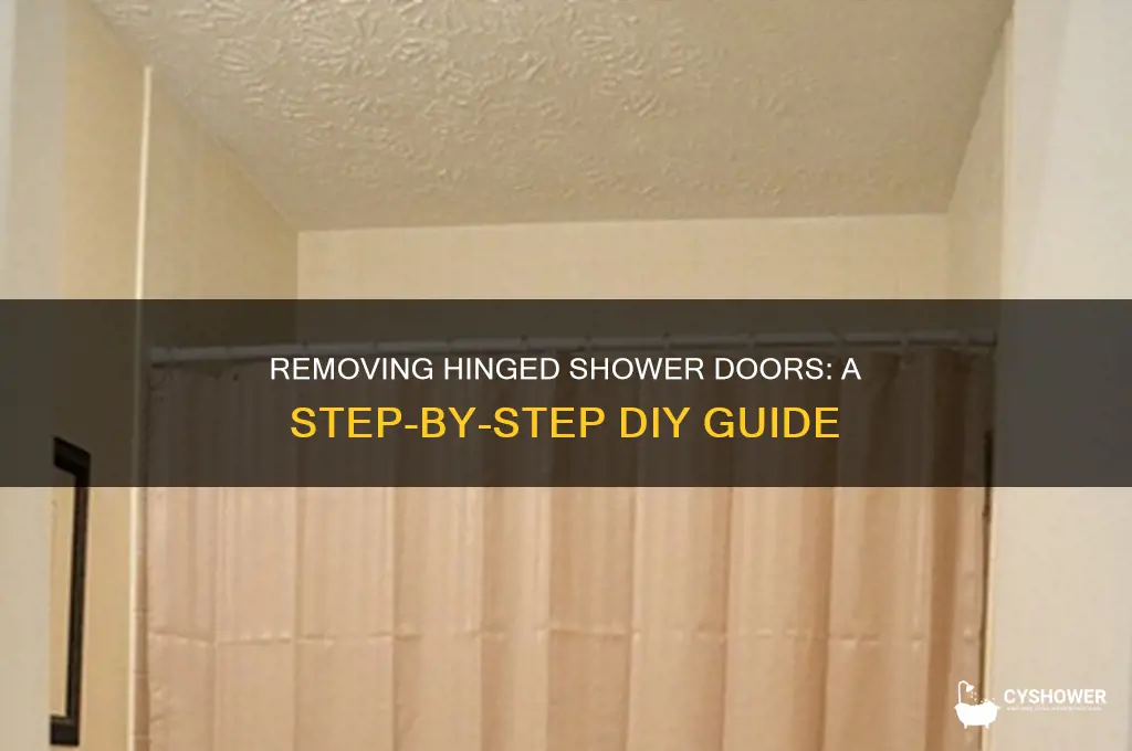 how to get hindged shower door off