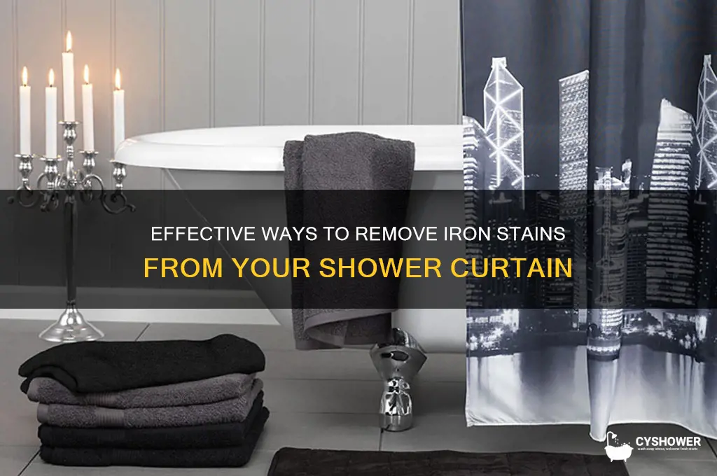 how to get iron stains out of shower curtain