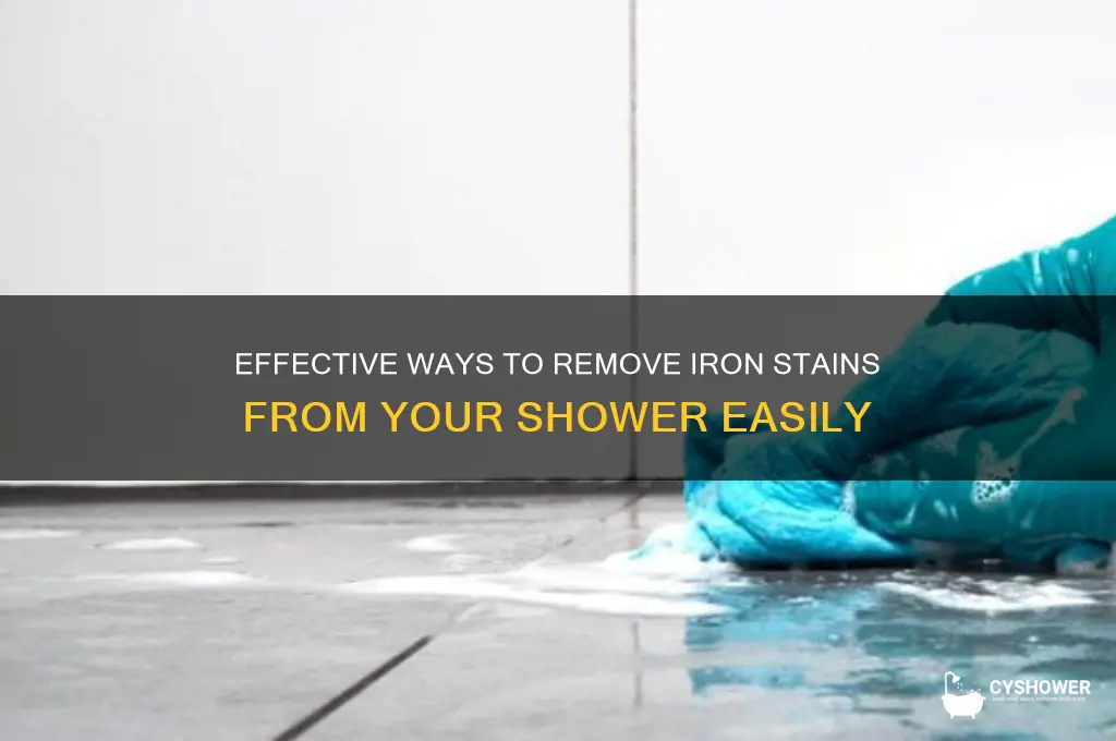 how to get iron stains out of shower
