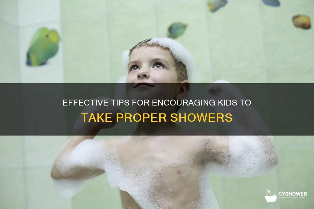 how to get kids to take real shower