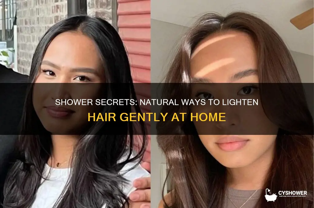 how to get lighter hair in the shower