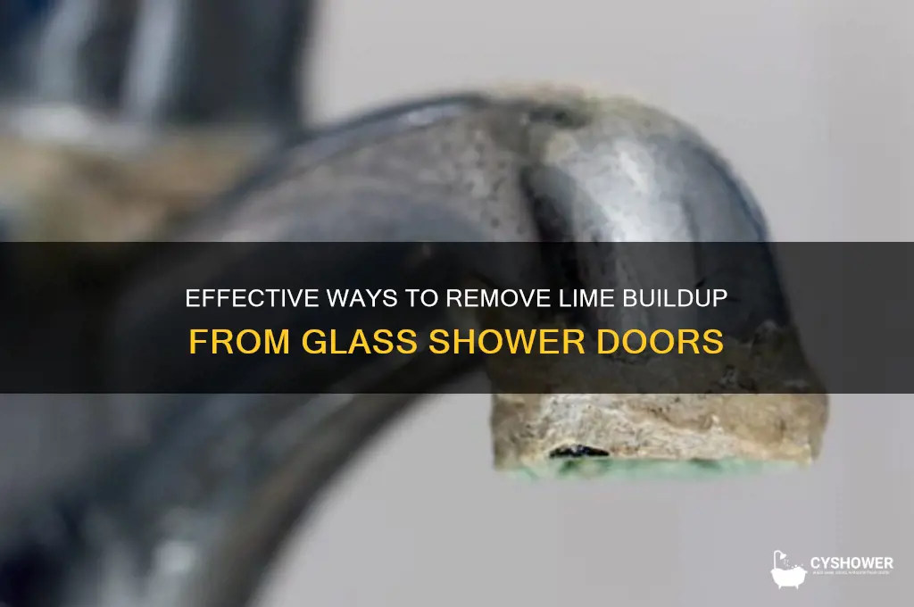 how to get lime build up off glass shower door