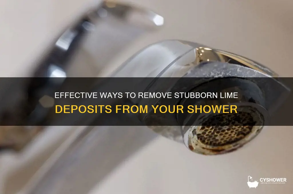 how to get lime deposits off of shower