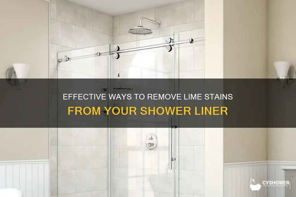 how to get lime stains off of shower liner