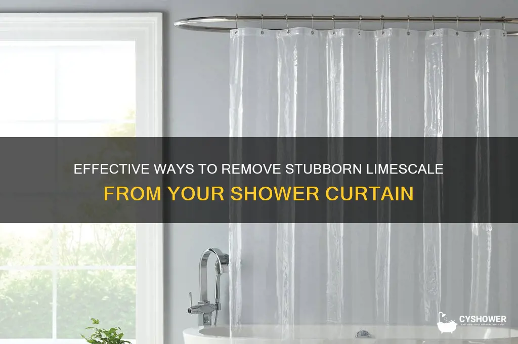 how to get limescale off shower curtain