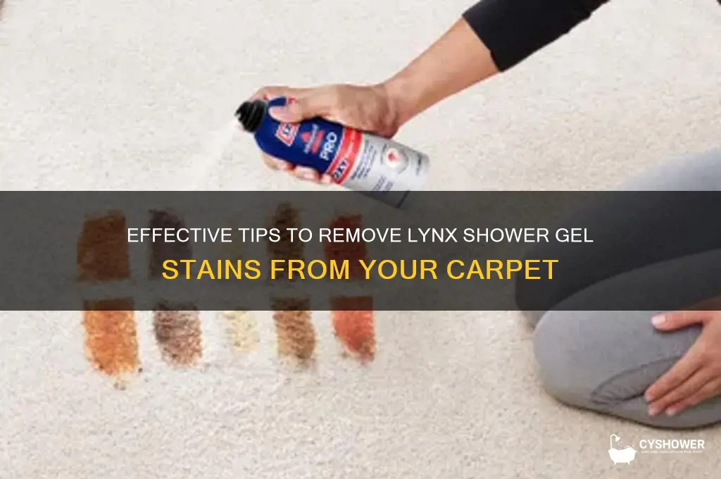 how to get lynx shower gel out of carpet