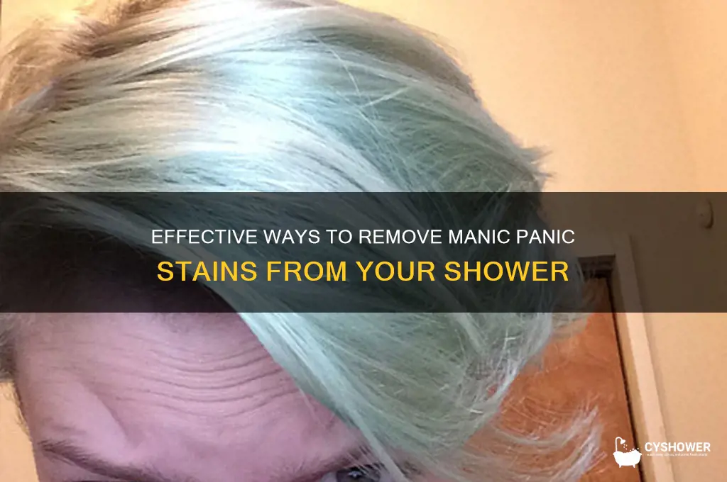 how to get manic panic stain out of shower