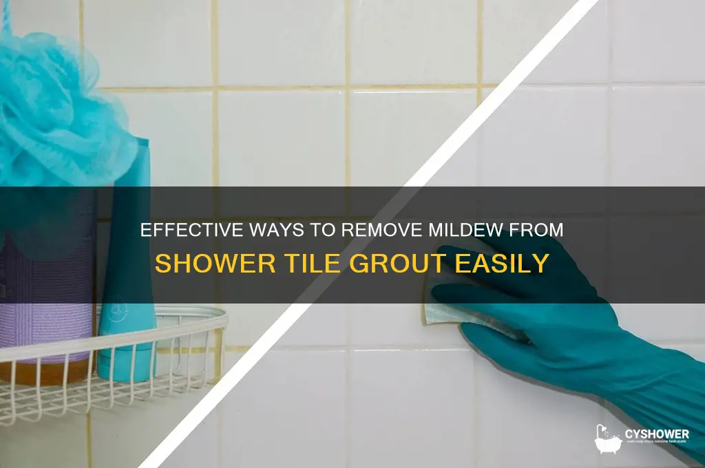 how to get mildew out of shower tile grout