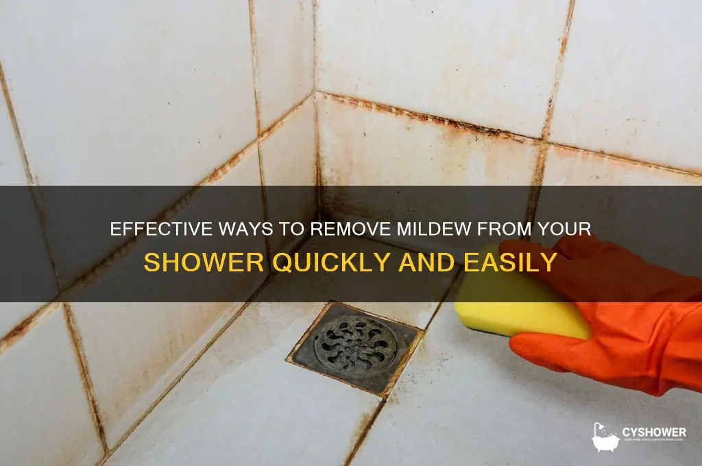 how to get mildew out of shower