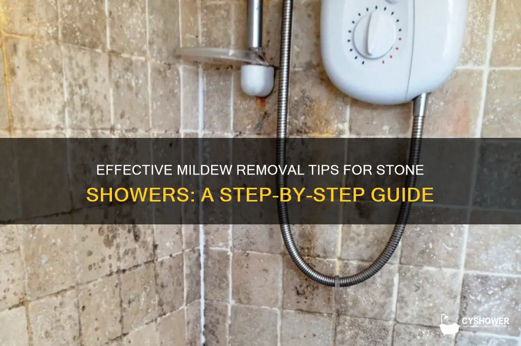how to get mildew out of stone shower