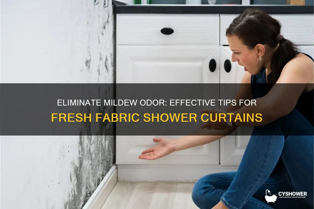 how to get mildew smell out of fabric shower curtain