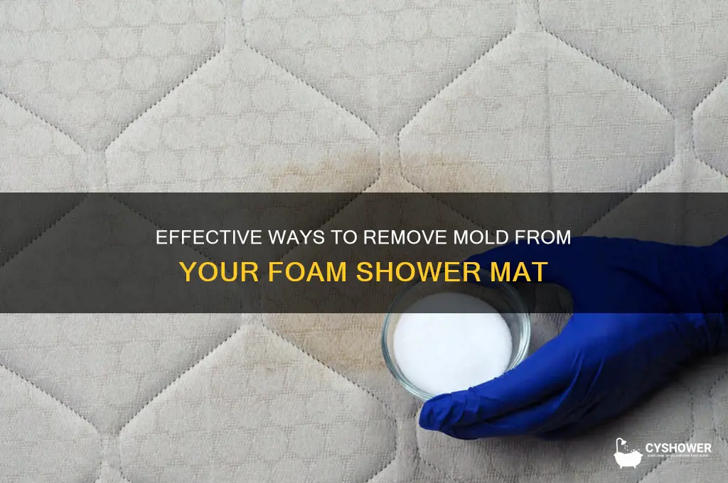 how to get mold off a foam shower mat