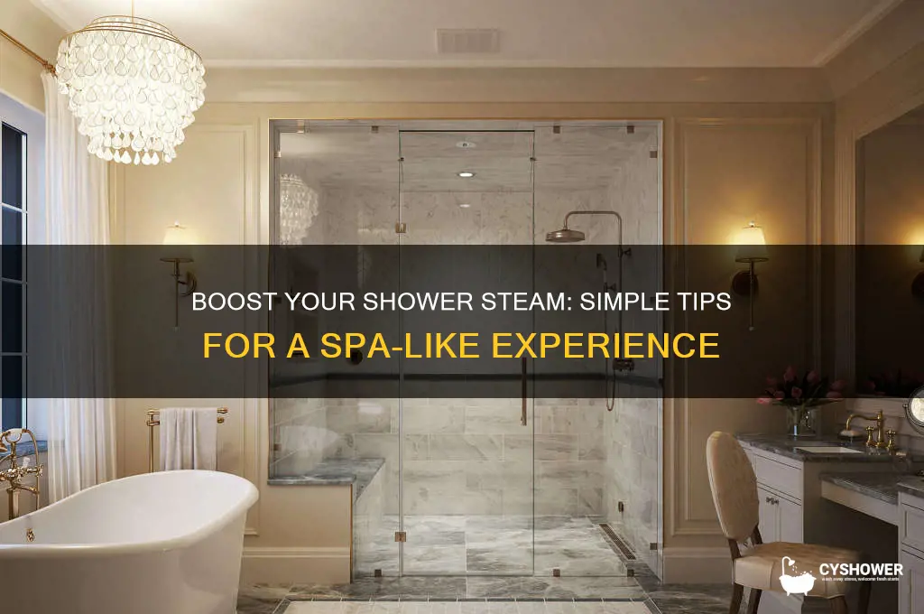 how to get more steam in shower