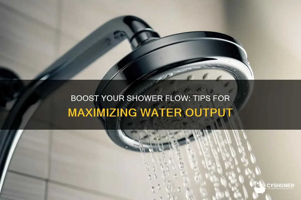 how to get more water from shower head