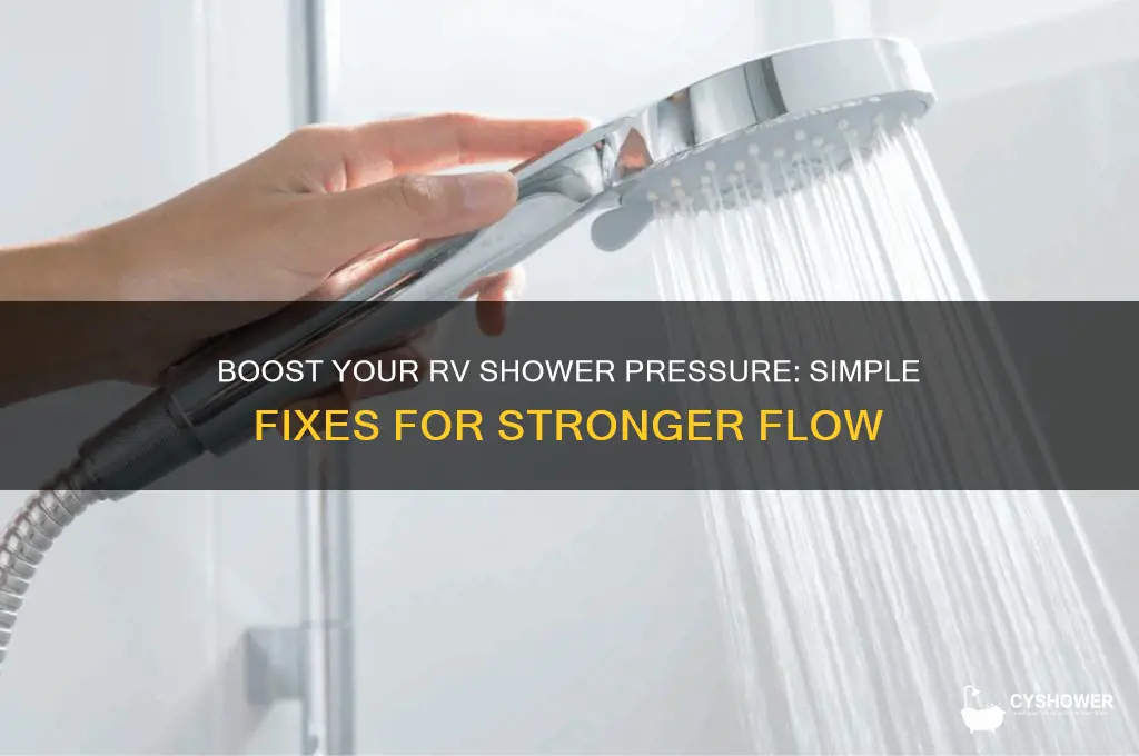 how to get more water pressure in my rv shower