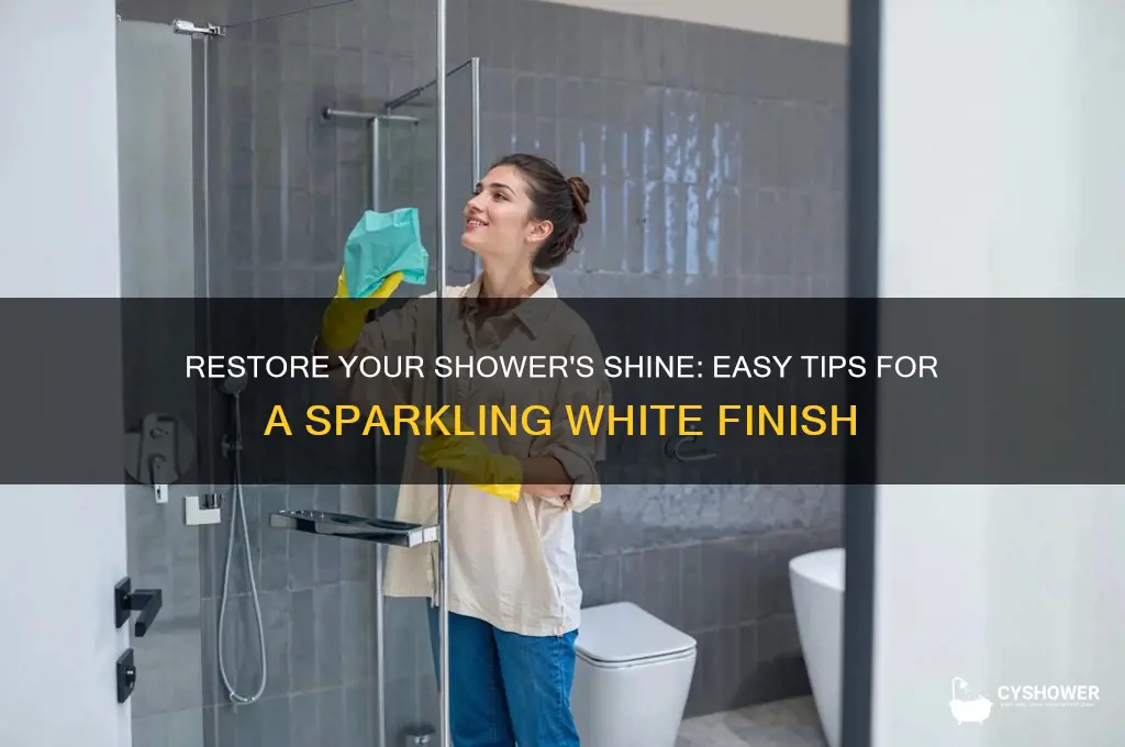 how to get my shower white again